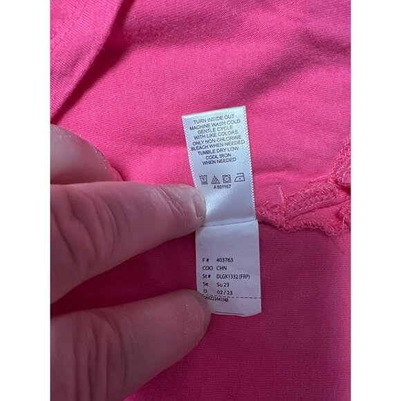 LOGO Lori Goldstein Womens Pink Scoop Neck Short Sleeve Top 2X - Picture 8 of 9